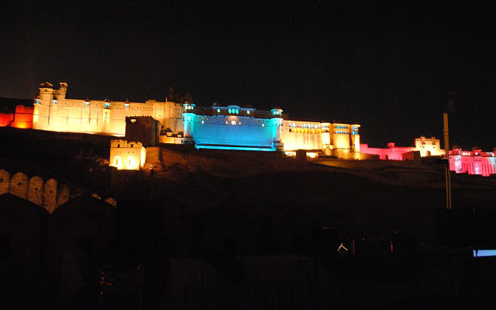 Light and Sound Show at Amber