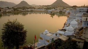 View of Puhskar Town in Evening