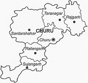 Churu District Map