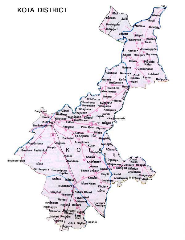Kota District Road Map
