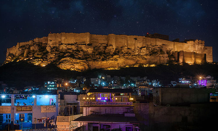 Night View of Mehrangarh Fort in Jodhpur